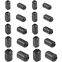 Sourcingmap Ferrite Cores Ring Clip-On RFI EMI - Juego de clips para cable de filtro de supresión de ruido- 3.5mm+5mm…
